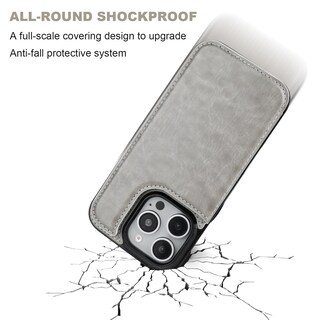 Foto 6 | Foto 6 | Funda Tipo Cartera Onetop Compatible Con Iphone 16 Pro De 6 3 Pulgadas Color Gris - Venta Internacional.