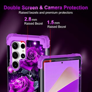 Foto 4 | Foto 4 | Funda Miqala Para Samsung Galaxy S22 Ultra 6 8 Pulgadas 5g Color Morado Oscuro - Venta Internacional.