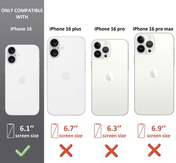 Foto 2 | Foto 2 | Funda Para Teléfono Topgraph Compatible Con Iphone 16 Transparente - Venta Internacional.