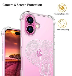 Foto 6 | Foto 6 | Funda Para Teléfono Topgraph Compatible Con Iphone 16 Transparente - Venta Internacional.