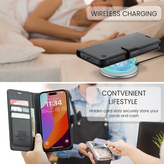 Foto 5 | Foto 5 | Funda Tipo Cartera Flipalm Compatible Con Iphone 16 6.1 Negra - Venta Internacional.