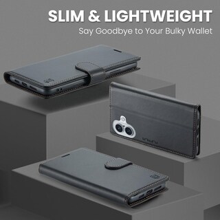 Foto 6 | Foto 6 | Funda Tipo Cartera Flipalm Compatible Con Iphone 16 6.1 Negra - Venta Internacional.