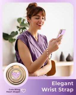 Foto 4 | Foto 4 | Funda De Teléfono Xyz Para Samsung Galaxy S21 Plus Con Soporte Morado - Venta Internacional.