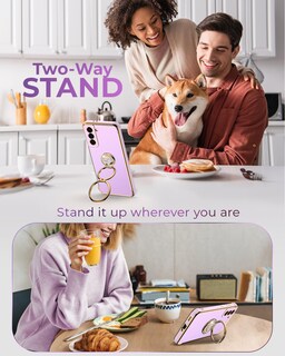 Foto 5 | Foto 5 | Funda De Teléfono Xyz Para Samsung Galaxy S21 Plus Con Soporte Morado - Venta Internacional.