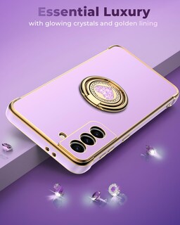 Foto 6 | Foto 6 | Funda De Teléfono Xyz Para Samsung Galaxy S21 Plus Con Soporte Morado - Venta Internacional.