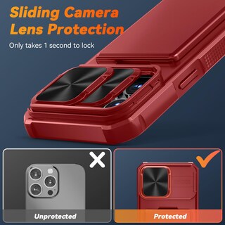 Foto 4 | Foto 4 | Funda Givelot 5 En 1 Para Iphone 16 Pro Max Con Tarjetero Color Rojo - Venta Internacional.