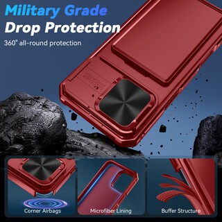 Foto 6 | Foto 6 | Funda Givelot 5 En 1 Para Iphone 16 Pro Max Con Tarjetero Color Rojo - Venta Internacional.