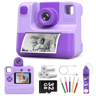 Foto 1 | Foto 1 | Cámara Infantil Con Impresión Instantánea Letshaha 24 Mp 1080p Púrpura Durante Más De 3 Años - Venta Internacional.