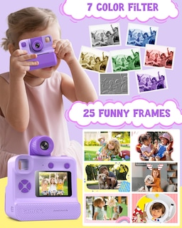 Foto 4 | Foto 4 | Cámara Infantil Con Impresión Instantánea Letshaha 24 Mp 1080p Púrpura Durante Más De 3 Años - Venta Internacional.