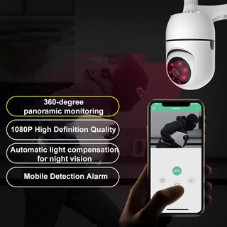 Foto 5 | Foto 5 | Cámara De Seguridad Acehe Wifi Inalámbrica 1080p Con Rotación 355° - Venta Internacional.