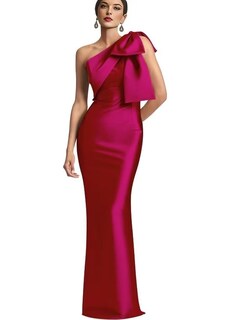 Foto 1 | Foto 1 | Vestido De Fiesta Mkojaa Con Columna De Satén De Un Solo Hombro Rosa Intenso Us20 - Venta Internacional.