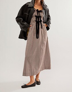 Foto 3 | Foto 3 | Vestido Midi Mybfyabo Para Mujer Verano 2024 Bohemio A Cuadros Con Volantes - Venta Internacional.
