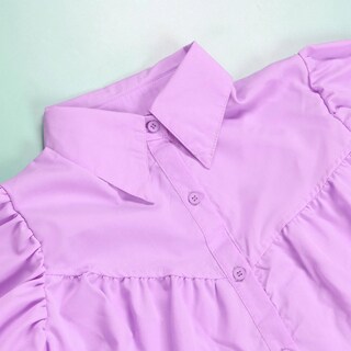 Foto 4 | Foto 4 | Vestido Wokanse Fluido Casual Con Botones Cuello En V Color Morado S - Venta Internacional.