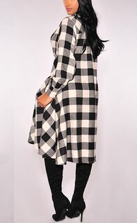 Foto 2 | Foto 2 | Vestido Camisero Olrain Para Mujer Cuello En V Manga Larga Blanco - Venta Internacional.