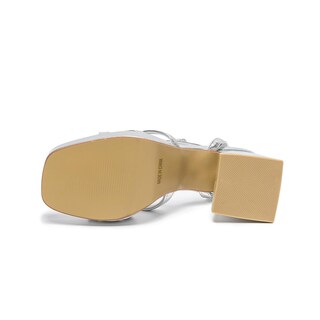 Foto 4 | Foto 4 | Tacones De Plataforma Amoji 305 Silver Para Mujer Talla 6 - Venta Internacional.