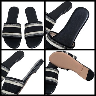 Foto 3 | Foto 3 | Sandalias Kunsecsh Bordadas Con Banda Para Mujer Punta Abierta Color Negro 38 - Venta Internacional.