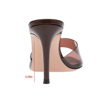 Foto 4 | Foto 4 | Sandalias Rynkoma Para Mujer Con Punta Abierta Y Tacón De Aguja Transparente - Venta Internacional.