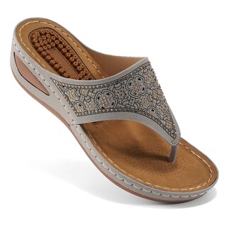 Foto 1 | Foto 1 | Sandalias Ecetana Dressy Wedge Cómodas Antideslizantes Con Diamantes De Imitación - Venta Internacional.