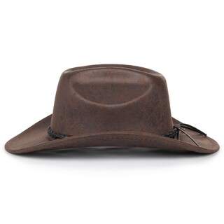 Foto 7 | Foto 7 | Sombrero De Vaquero Mawjom De Piel Sintética Sintética Western Coffee Unisex - Venta Internacional.