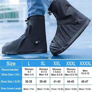 Foto 3 | Foto 3 | Fundas Para Zapatos Vboo Impermeables De Pvc Con Suela Dura Con Cremallera Color Negro - Venta Internacional.