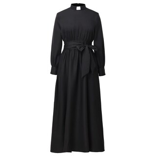 Foto 1 | Foto 1 | Vestido Para Clérigos Eclesiásticos Camdom Manga Larga Línea A Maxi Negro - Venta Internacional.