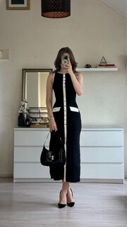 Foto 2 | Foto 2 | Vestido Largo Bqdcqb Para Mujer Sin Mangas Ajustado Acanalado Negro - Venta Internacional.