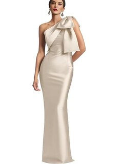 Foto 1 | Foto 1 | Vestido De Dama De Honor Mkojaa Con Un Solo Hombro Satén Sirena Us22 - Venta Internacional.