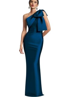 Foto 1 | Foto 1 | Vestido De Dama De Honor Mkojaa Con Un Solo Hombro Satén Sirena Us22 - Venta Internacional.