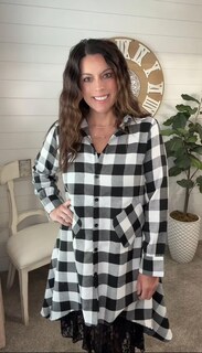 Foto 5 | Foto 5 | Vestido Camisero Olrain Para Mujer Cuello En V Manga Larga Blanco - Venta Internacional.
