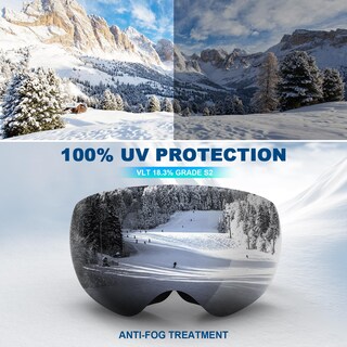 Foto 2 | Foto 2 | Gafas De Esquí Lavolly Para Snowboard 100% Protección Uv Antivaho - Venta Internacional.