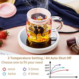 Foto 2 | Foto 2 | Calentador De Tazas De Café Irrompible 4 Horas Apagado Automático 3 Temperaturas - Venta Internacional.