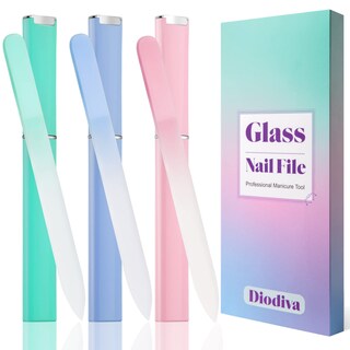 Foto 1 | Foto 1 | Juego De Limas De Uñas Diodiva Glass Con Estuche Paquete De 3 Para Manicura - Venta Internacional.