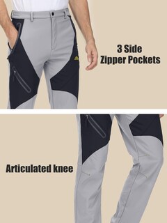 Foto 5 | Foto 5 | Pantalones De Nieve Magcomsen Impermeables Softshell Para Hombre Color Gris Claro - Venta Internacional.