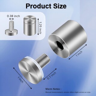Foto 2 | Foto 2 | Tornillos Standoff Lyrlidr Para Acrílico De Acero Inoxidable De 25 X 25 Mm - Venta Internacional.
