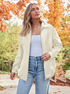 Foto 2 | Foto 2 | Chaqueta De Cuero Automet De Gran Tamaño De Gamuza Sintética Beige Para Mujer - Venta Internacional.