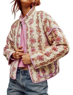 Foto 1 | Foto 1 | Chaqueta Arssm Floral Acolchada Puffer Vintage Morada Para Mujer - Venta Internacional.