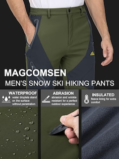 Foto 4 | Foto 4 | Pantalones De Esquí Magcomsen Impermeables Para Hombre Snowboard Senderismo Color Verde - Venta Internacional.