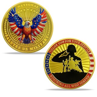 Foto 1 | Foto 1 | Moneda Veterans Military Challenge Ygllssy Con Diseño De Bandera De Águila - Venta Internacional.