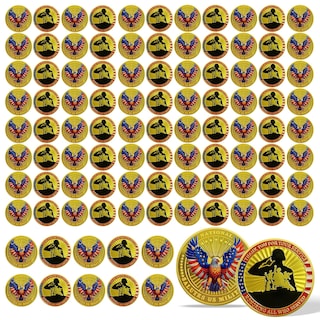 Foto 2 | Foto 2 | Moneda Veterans Military Challenge Ygllssy Con Diseño De Bandera De Águila - Venta Internacional.