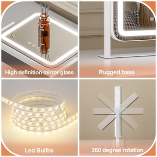 Foto 6 | Foto 6 | Espejo De Tocador Zl Zeling De 10 X 12 Pulgadas Con Luces Y Pantalla Táctil - Venta Internacional.
