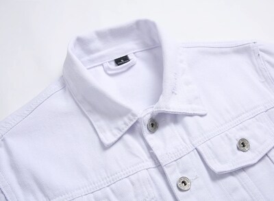 Foto 3 | Foto 3 | Chaqueta Vaquera Lzler Para Hombre Desgastada Vintage Corte Ajustado 2024 - Venta Internacional.