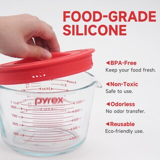 Foto 3 | Foto 3 | Tapas De Repuesto De Silicona Purekra Para Vaso Medidor Pyrex De 8 Tazas - Venta Internacional.
