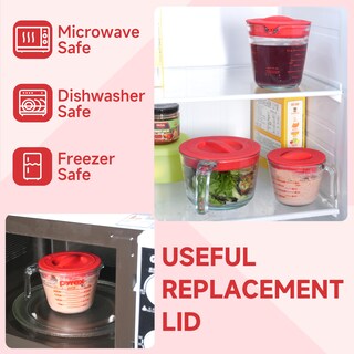 Foto 4 | Foto 4 | Tapas De Repuesto De Silicona Purekra Para Vaso Medidor Pyrex De 8 Tazas - Venta Internacional.