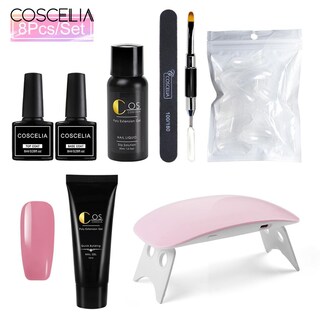 Foto 2 | Foto 2 | Kit De Uñas Coscelia Poly Gel Con Lámpara Led Uv De 15 Ml Top & Base Co - Venta Internacional.