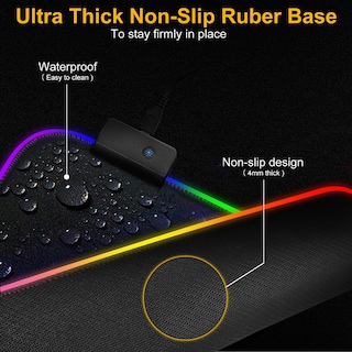 Foto 5 | Foto 5 | Alfombrilla De Ratón Para Juegos Rgb De 25 X 30 Cm Con Iluminación Led Para Pc - Venta Internacional.