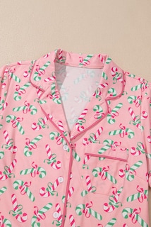 Foto 3 | Foto 3 | Conjunto De Pijama Kevamolly Para Mujer Bastón De Caramelo Navideño Azul L - Venta Internacional.