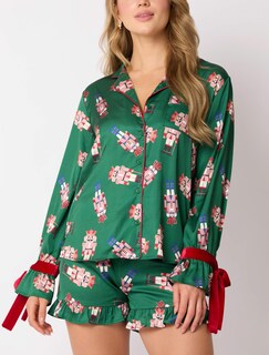 Foto 2 | Foto 2 | Pijama Yiulangde De Satén Navideño Con Forma De Cascanueces Para Mujer - Venta Internacional.