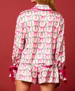 Foto 4 | Foto 4 | Pijama Navideño Muineobuka Para Mujer Satén Juego De 2 Piezas - Venta Internacional.