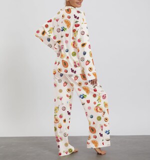 Foto 4 | Foto 4 | Conjunto De Pijama Lounge Con Estampado Floral Fnkro Y2k Para Mujer Pequeña - Venta Internacional.