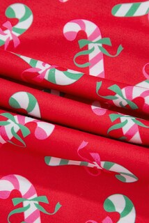 Foto 5 | Foto 5 | Conjunto De Pijama Kevamolly Con Estampado Navideño De Bastón De Caramelo Para Mujer Rojo Xl - Venta Internacional.